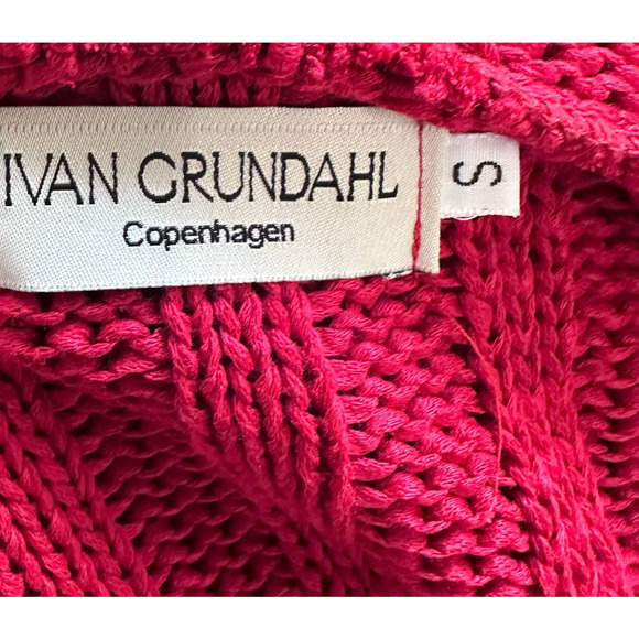 Ivan Grundhal Copenhagen Red knit Sweater with Hood sz S EUC - Picture 5 of 7